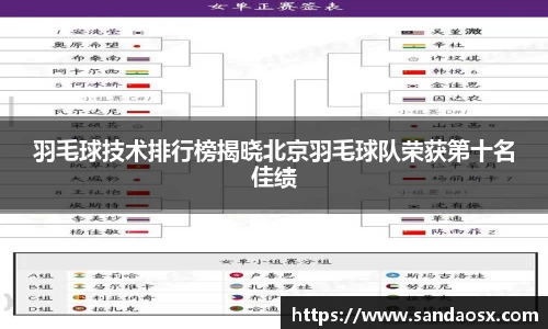 羽毛球技术排行榜揭晓北京羽毛球队荣获第十名佳绩